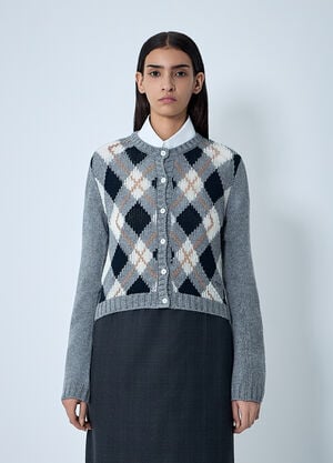 Prada Cashmere Cardigan Grey pra0262062