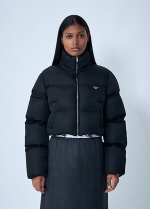 Prada Short Re-Nylon Down Jacket Black pra0262065