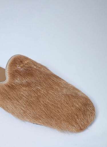 Leather Pony-Hair Mules Prada Leather Pony-Hair Mules Sand pra0262111