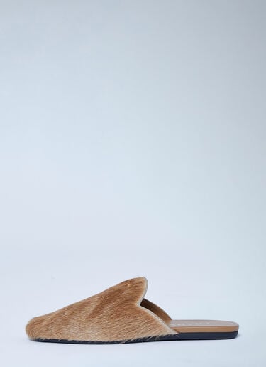 Leather Pony-Hair Mules Prada Leather Pony-Hair Mules Sand pra0262111