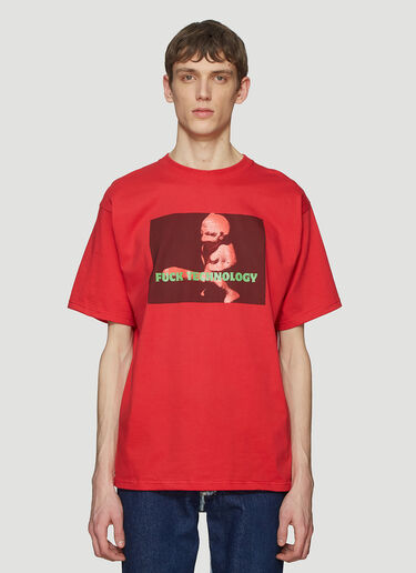 Fuck Technology T-Shirt Pressure Fuck Technology T-Shirt Red prs0336004