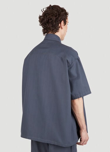 Raf Simons 로고 패치 셔츠 블루 raf0151005