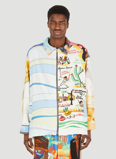 Harrington Patchwork Jacket Rave Review Harrington Patchwork Jacket Blue rav0349002