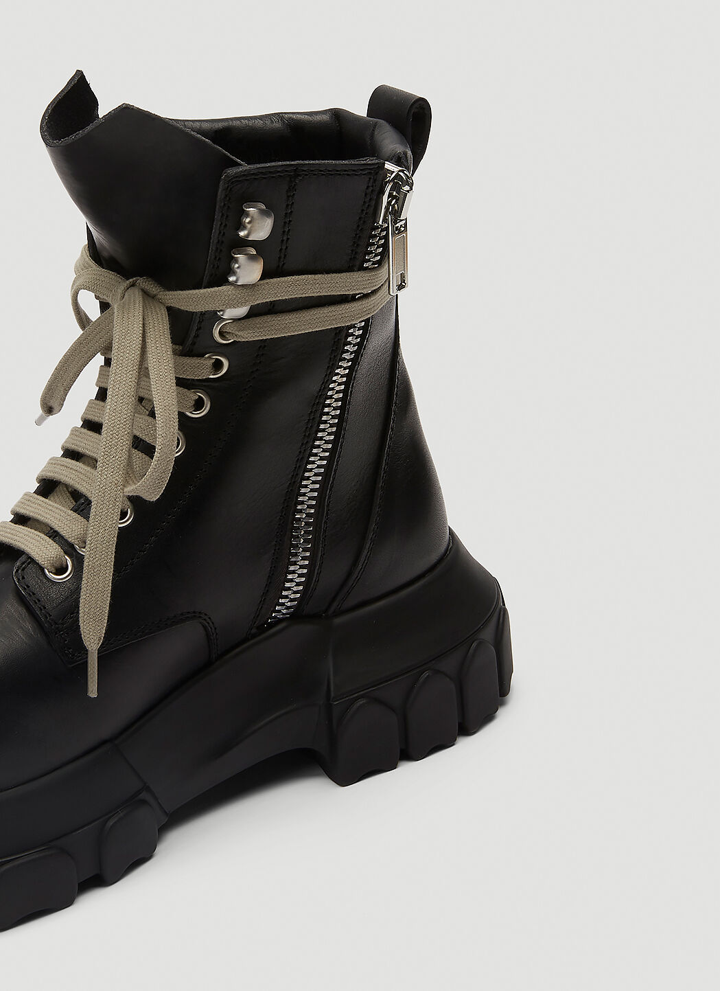 個人装備 RICK OWENS Army Tractor Combat 43 Rick Owens Army Tractor Leather Boots | Black | FARFETCH PL