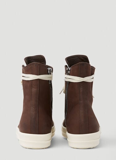 高帮皮革运动鞋 Rick Owens 高帮皮革运动鞋 棕色 ric0153023