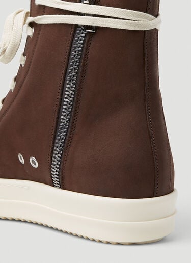高帮皮革运动鞋 Rick Owens 高帮皮革运动鞋 棕色 ric0153023