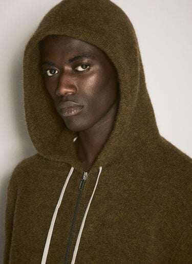 Zip-Up Hooded Sweater Rick Owens Zip-Up Hooded Sweater Green ric0157012