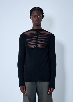Rick Owens 羊毛混纺针织上衣  黑色 ric0161010