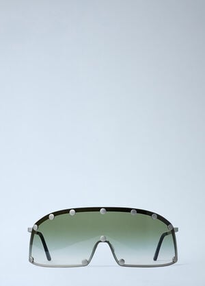 Rick Owens Shielding Sunglasses Green ric0161043