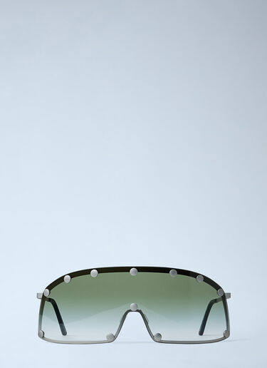 Rick Owens Shielding Sunglasses Green ric0161043