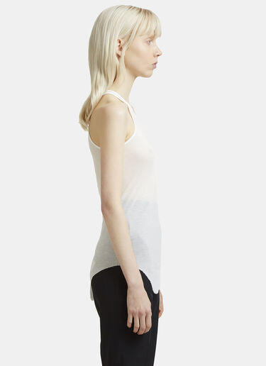 Rib Knit Crew Neck Vest Top Rick Owens Rib Knit Crew Neck Vest Top Cream ric0231013