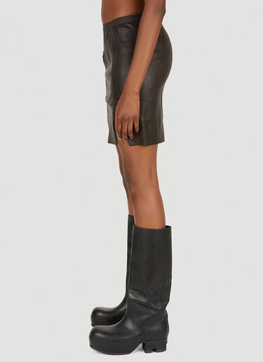 Coated Mini Skirt Rick Owens Coated Mini Skirt Black ric0249012