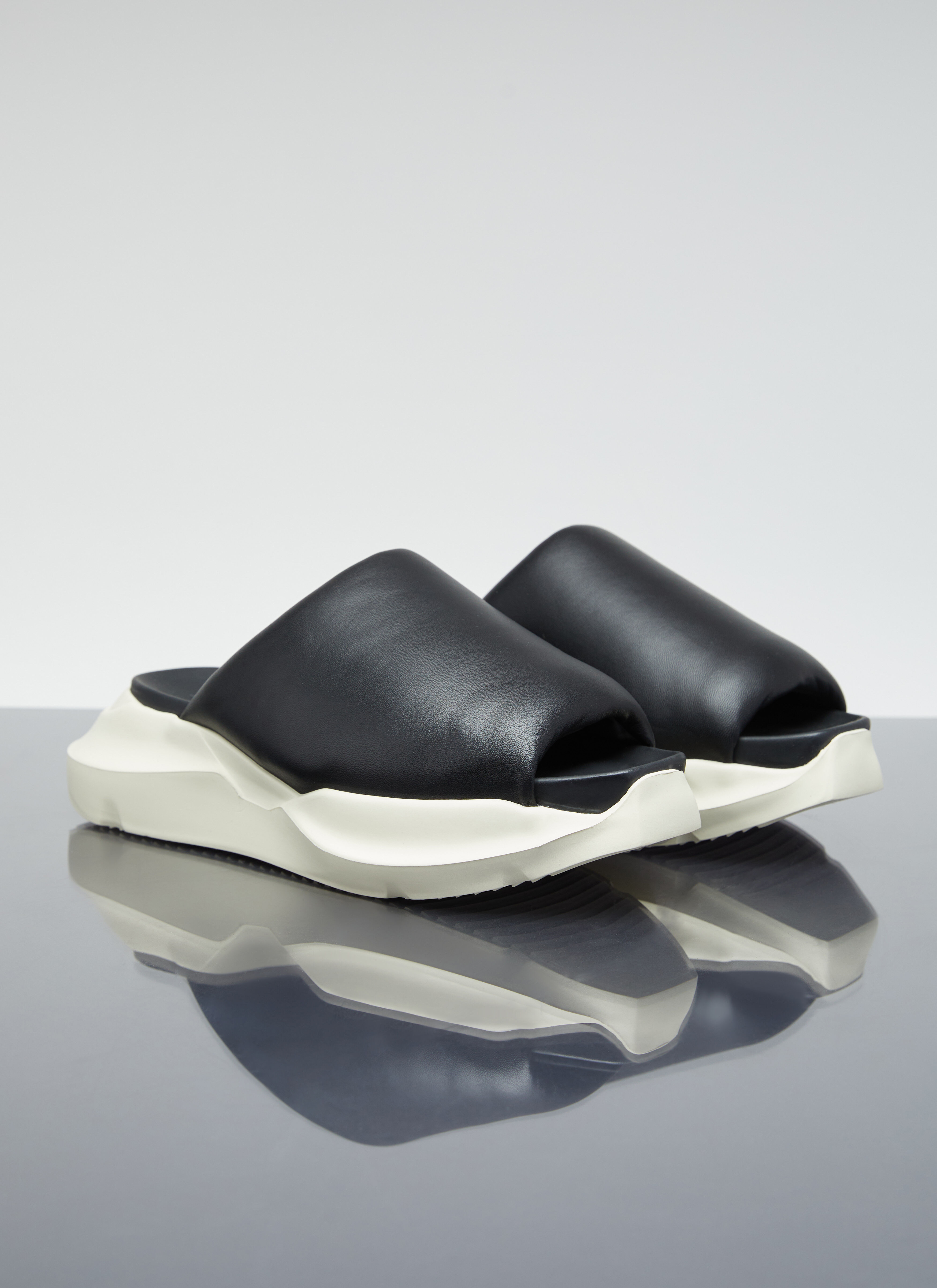 Rick Owens Women's' Geth Puffer Slides in Black | LN-CC®