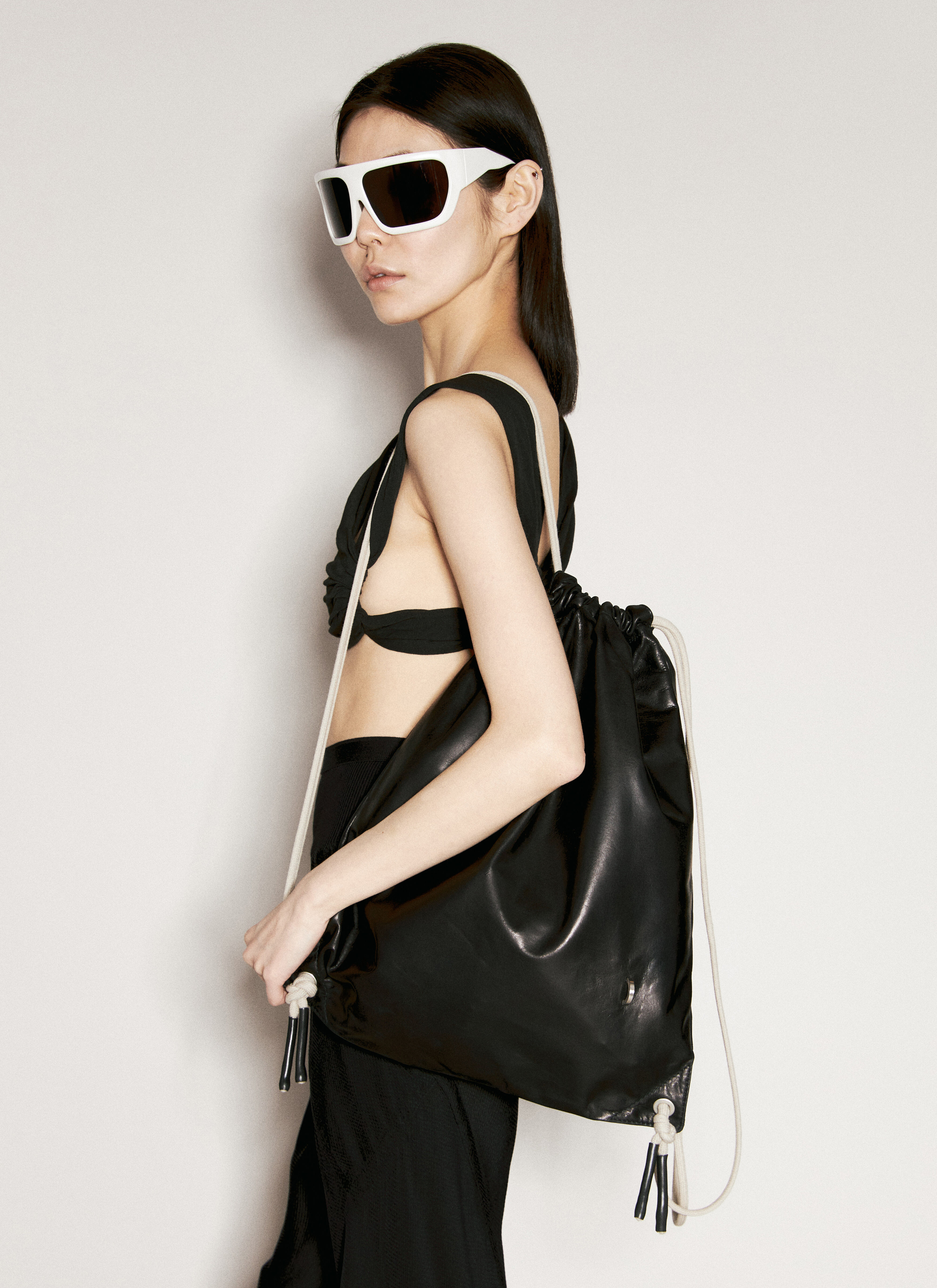 Rick Owens Women's' Drawstring Backpack in Black | LN-CC®