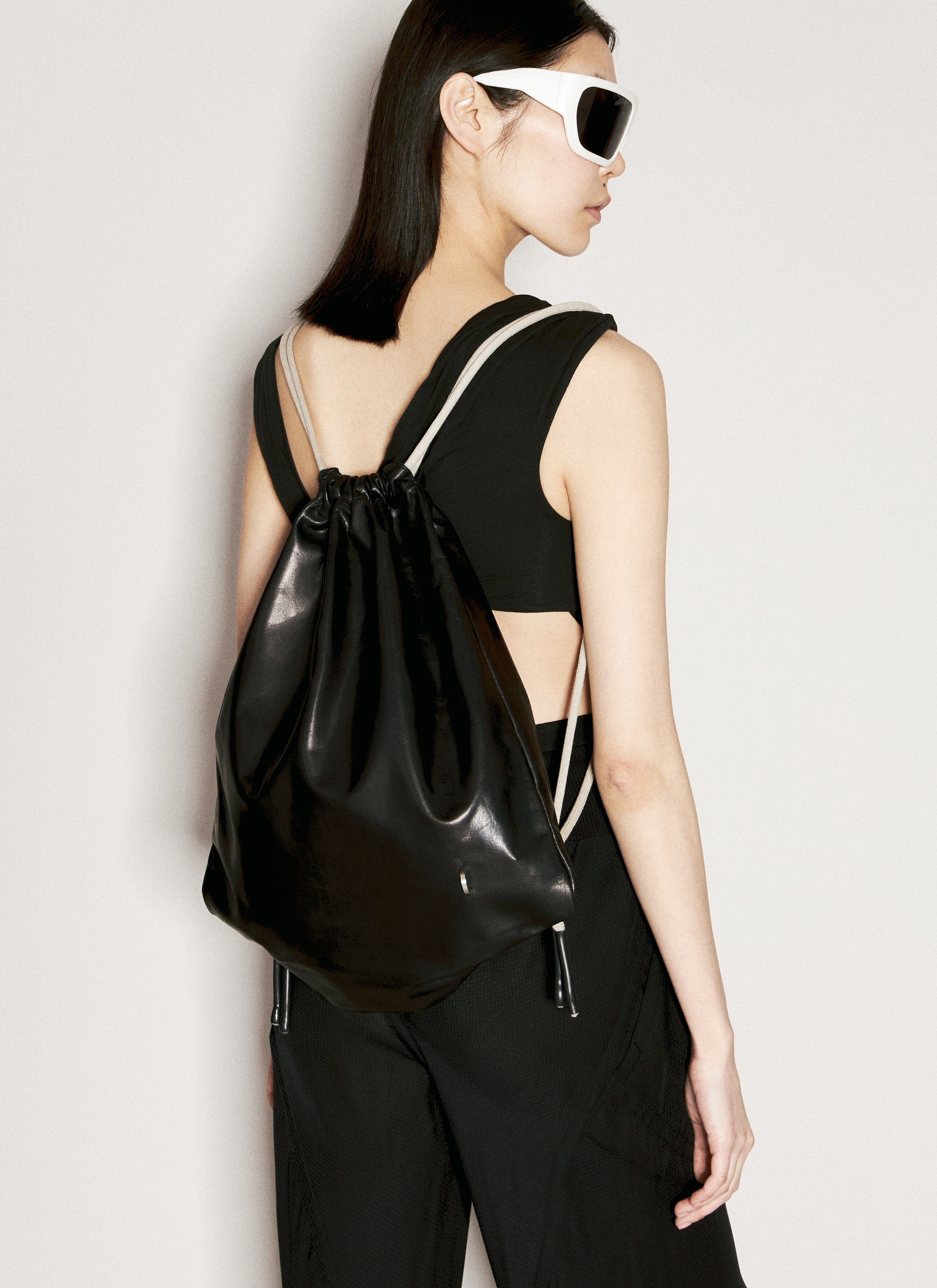 Rick Owens Women's' Drawstring Backpack in Black | LN-CC®