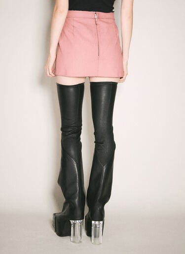 Coated Mini Skirt Rick Owens Coated Mini Skirt Pink ric0258005