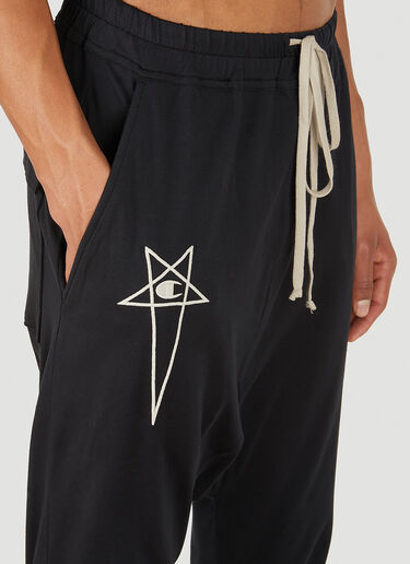 Prisoner Dropped Crotch Track Pants Rick Owens x Champion Prisoner Dropped Crotch Track Pants Black roc0148016