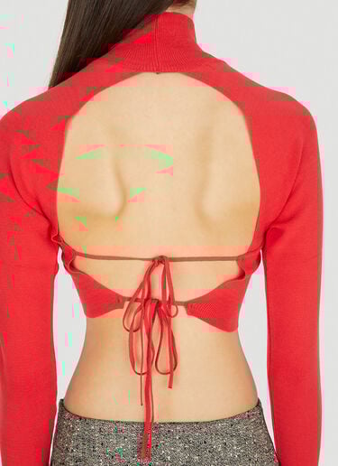 Open Back CropTop Rokh Open Back CropTop Red rok0250005