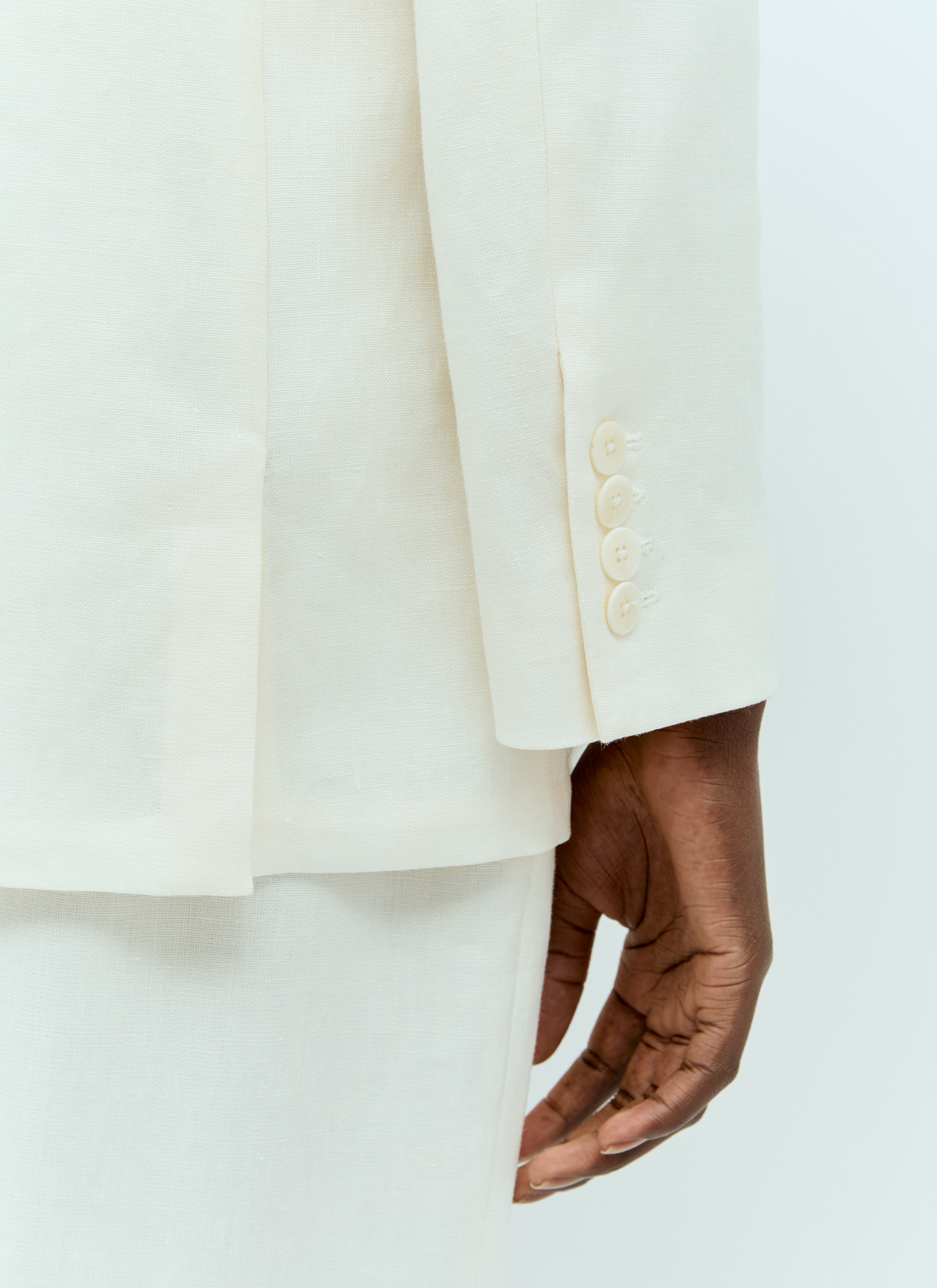 【関税込み】the row 'Enza' blazer The Row Enza Linen Blazer | Neutrals | FARFETCH