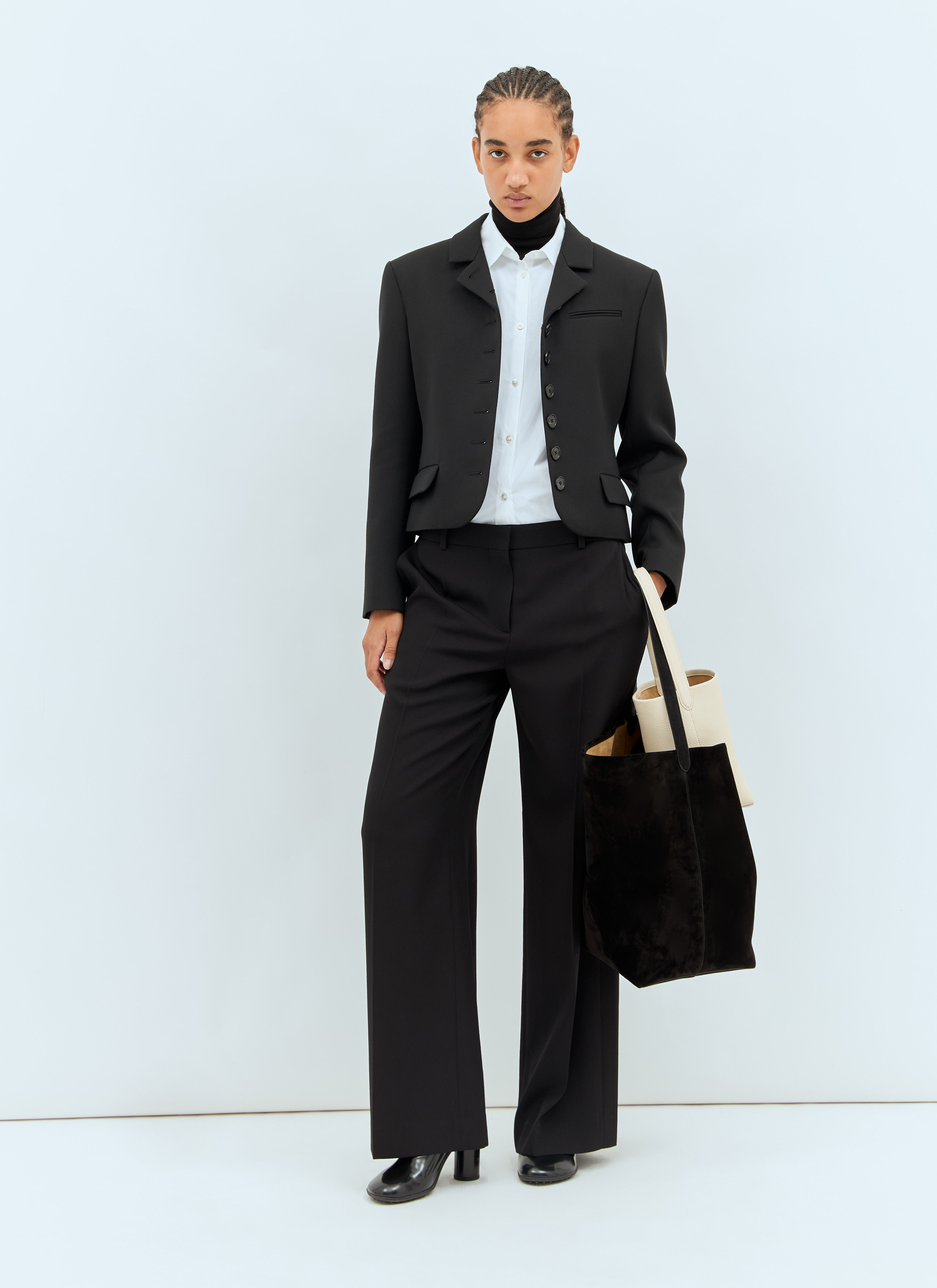 【関税込み】The Row ブラック Encore トラウザーズ The Row Encore Trousers | Black | FARFETCH