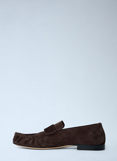 The Row Suede Soft Loafers Brown row0261017