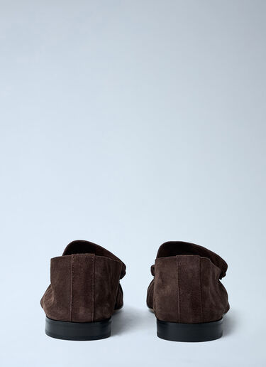 Suede Soft Loafers The Row Suede Soft Loafers Brown row0261017