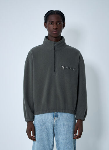 RIER Zip-Up Fleece Sweatshirt Grey rrr0362003