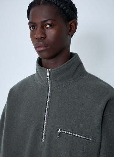 RIER Zip-Up Fleece Sweatshirt Grey rrr0362003