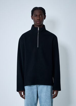 RIER Zip-Up Fleece Sweatshirt Black rrr0362004