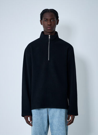RIER Zip-Up Fleece Sweatshirt Black rrr0362004
