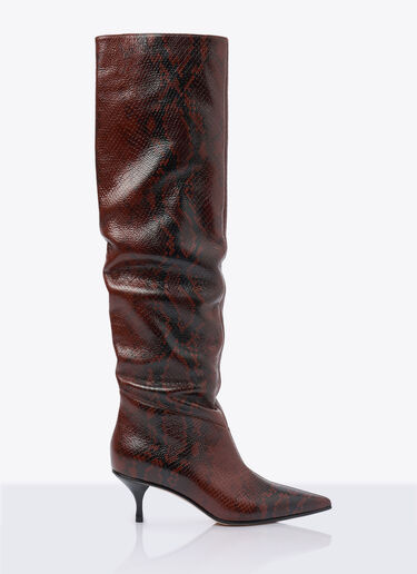 Scarosso Barbara Snake High Boots Brown scr0258004