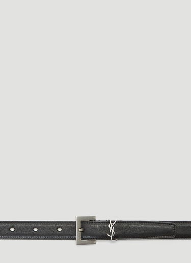 모노그램 가죽 벨트 Saint Laurent 모노그램 가죽 벨트 블랙 sla0143039
