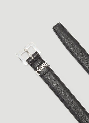 모노그램 가죽 벨트 Saint Laurent 모노그램 가죽 벨트 블랙 sla0143039