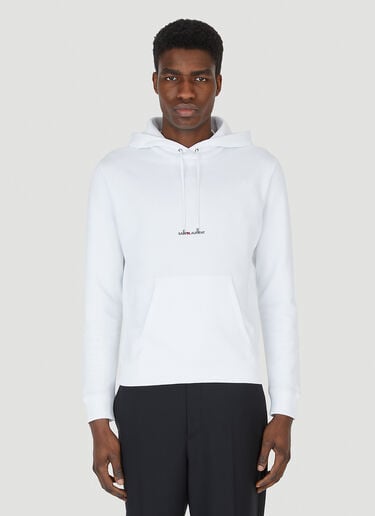 Rive Gauche Hooded Sweatshirt Saint Laurent Rive Gauche Hooded Sweatshirt White sla0147022