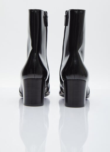 XIV Zipped Leather Boots Saint Laurent XIV Zipped Leather Boots Black sla0154028