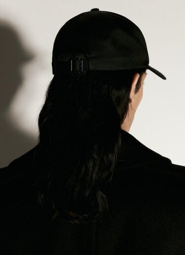 刺绣徽标华达呢棒球帽 Saint Laurent 刺绣徽标华达呢棒球帽 黑色 sla0156055