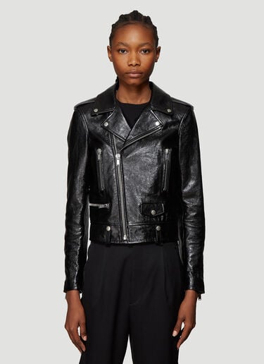 机车皮革夹克 Saint Laurent 机车皮革夹克 黑色 sla0237001