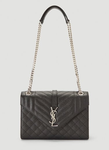 Saint Laurent Envelope Satchel 中号单肩包 黑 sla0241080
