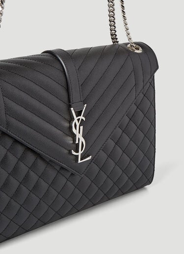 Envelope Satchel Large Shoulder Bag Saint Laurent Envelope Satchel Large Shoulder Bag Black sla0245086