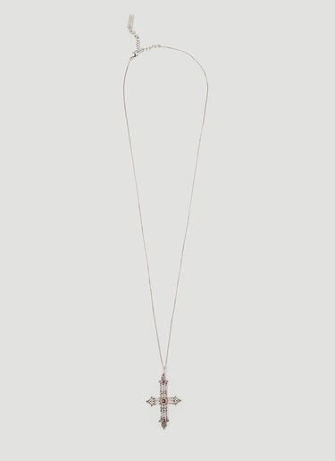 Saint Laurent 浪漫十字吊坠项链 银 sla0247088