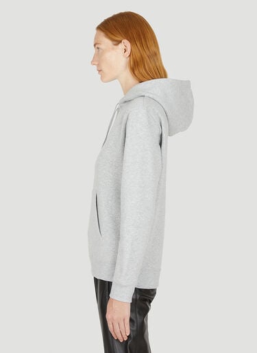 徽标刺绣连帽运动衫 Saint Laurent 徽标刺绣连帽运动衫 灰 sla0249020