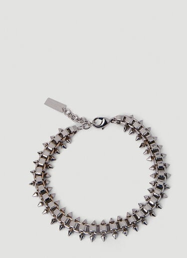 스퀘어 앤 스파이크 브레이슬릿 Saint Laurent 스퀘어 앤 스파이크 브레이슬릿 실버 sla0249249