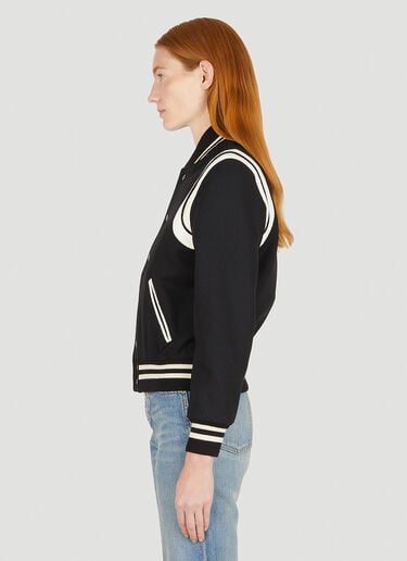 Wool Baseball Jacket Saint Laurent Wool Baseball Jacket Black sla0250023