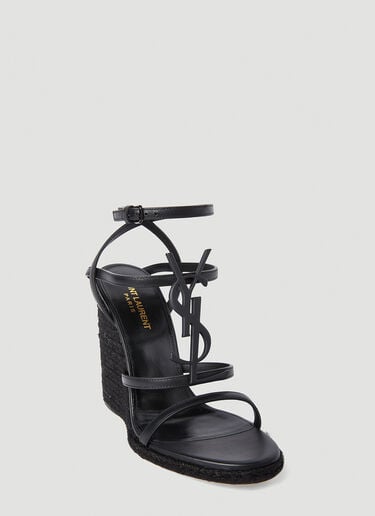 카산드라 에스파듀 웨지힐 슈즈 Saint Laurent 카산드라 에스파듀 웨지힐 슈즈 블랙 sla0250079