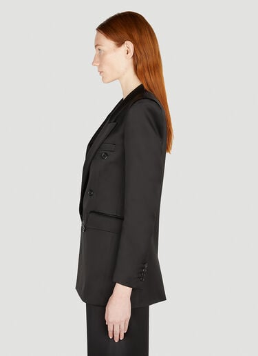 双排扣西装外套 Saint Laurent 双排扣西装外套 黑色 sla0251037