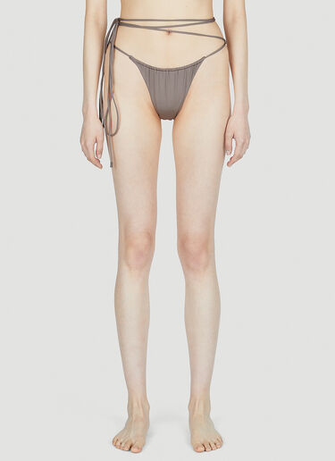 Strappy Bikini Briefs Saint Laurent Strappy Bikini Briefs Grey sla0251039