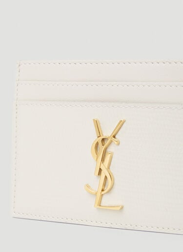 徽标铭牌卡包 Saint Laurent 徽标铭牌卡包 乳白色 sla0251099