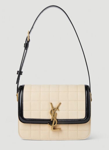 徽标铭牌绗缝单肩包 Saint Laurent 徽标铭牌绗缝单肩包 奶油色 sla0251142