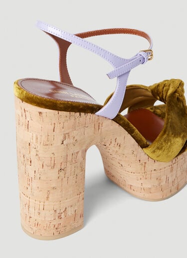 Bianca St Heaven Platform Heels Saint Laurent Bianca St Heaven Platform Heels Gold sla0251180