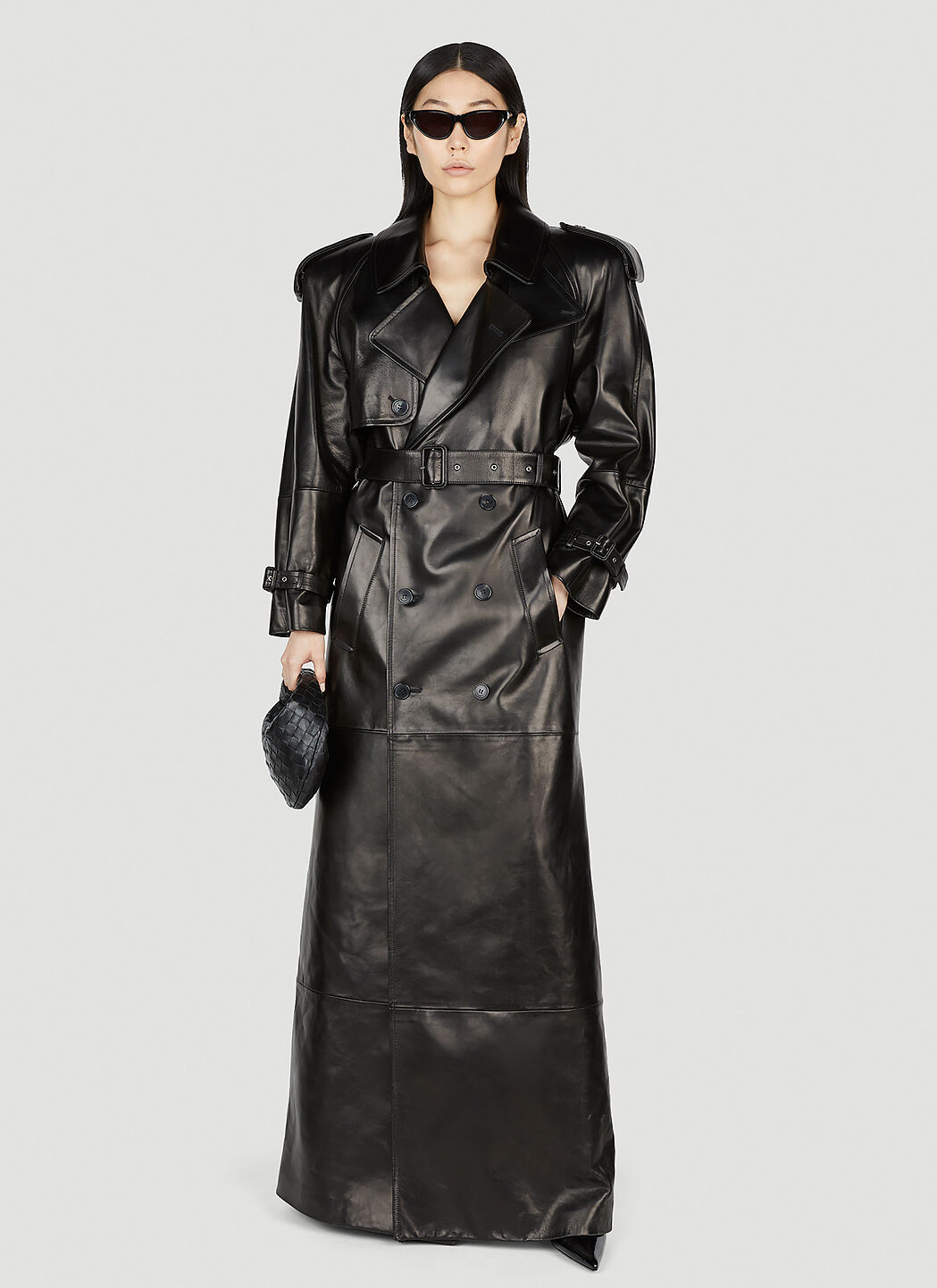 Saint Laurent Women's' Maxi Trench Coat in Black | LN-CC®